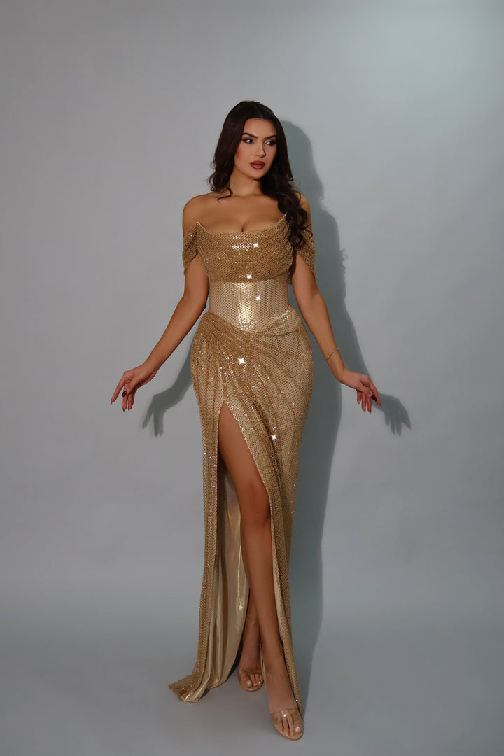 Golden Sequin Gown
