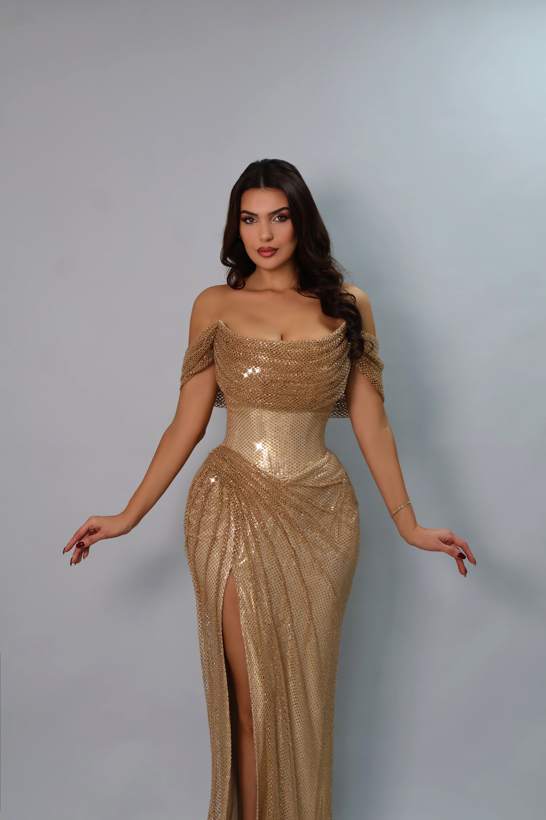 Golden Sequin Gown