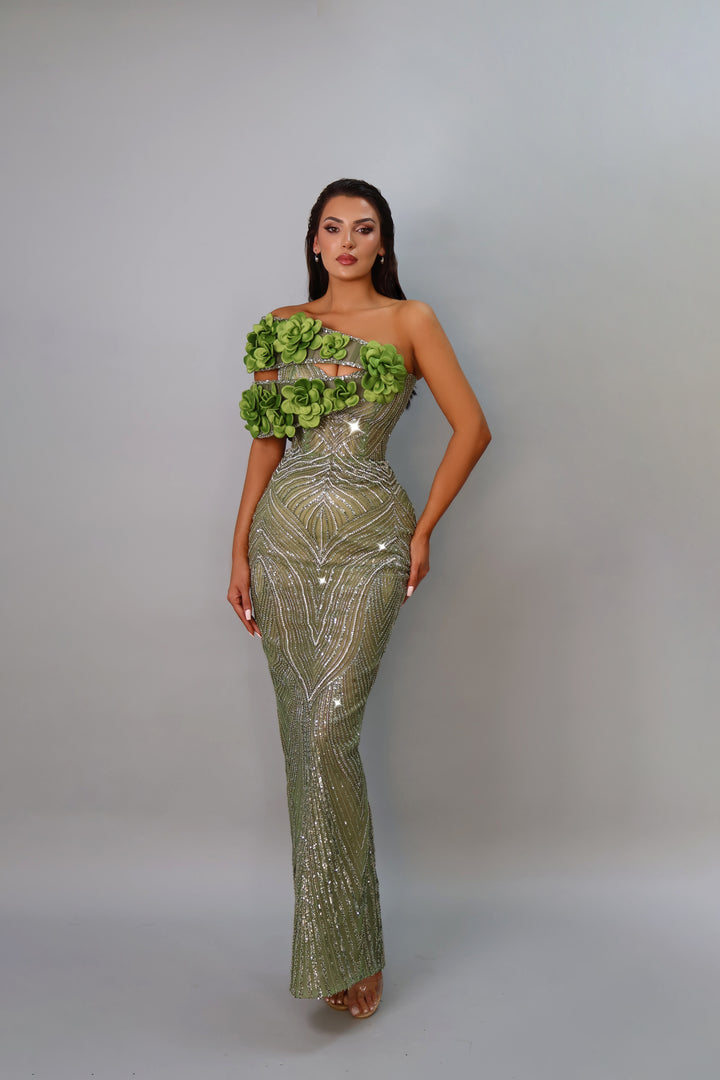Arum 3D Floral Gown