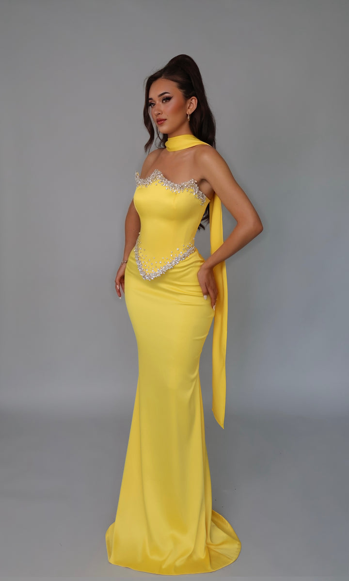 Golden Hour Crystal Gown